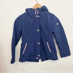 Michael Michael Kors blue fleece lined hooded jacket kids girls size 6X